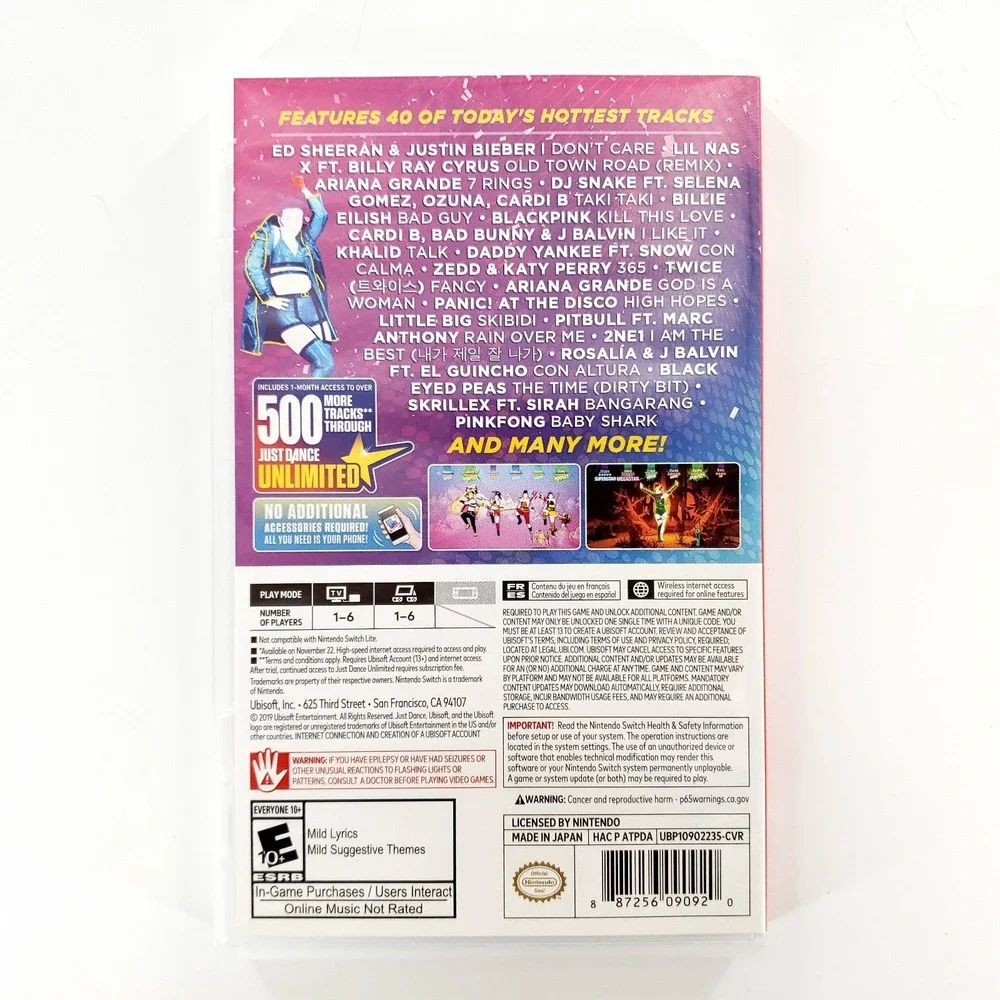 Just Dance 2020 Nintendo Switch Complete w/ Case Tested & Works